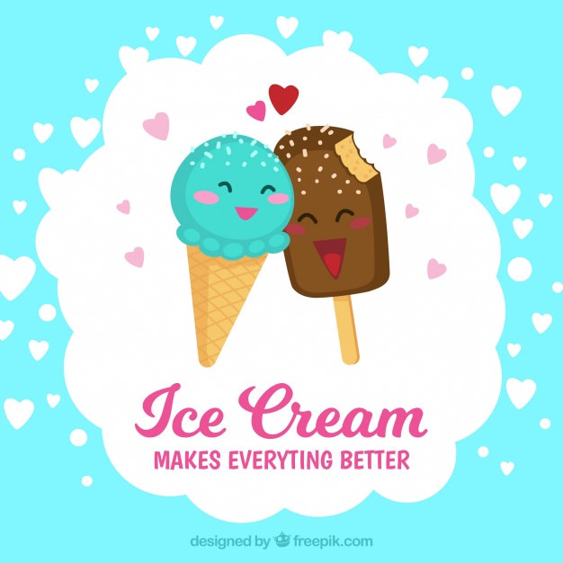 626x626 Love Ice Cream Background Vector Free Download