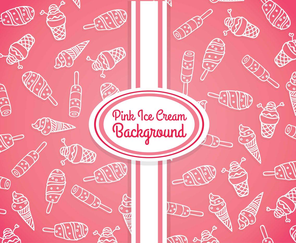1136x936 Pink Ice Cream Background Vector Art Graphics