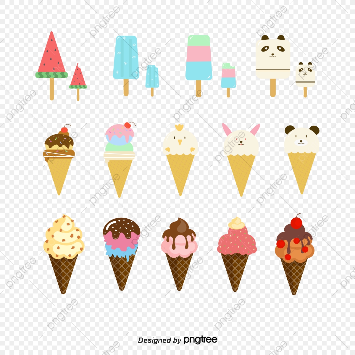 1200x1200 Summer Ice Cream Seamless Background Vector, Seamless Background
