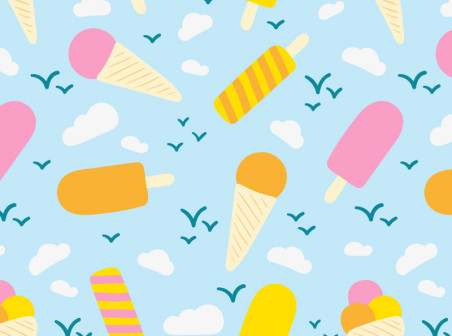 452x336 Color Popsicle And Ice Cream Seamless Background Vector Free