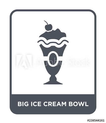 430x500 Big Ice Cream Bowl Icon Vector