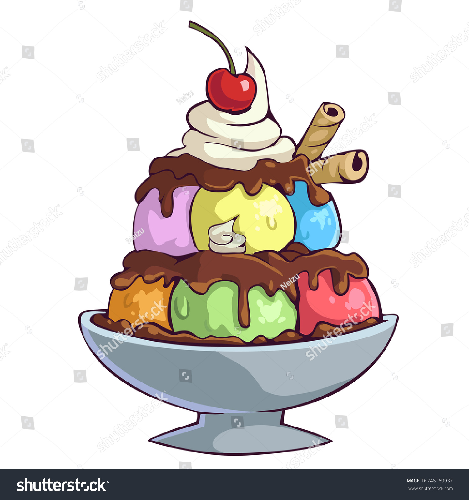 1500x1600 Free Collection Of Dishes Clipart Ice Cream Bowl Download