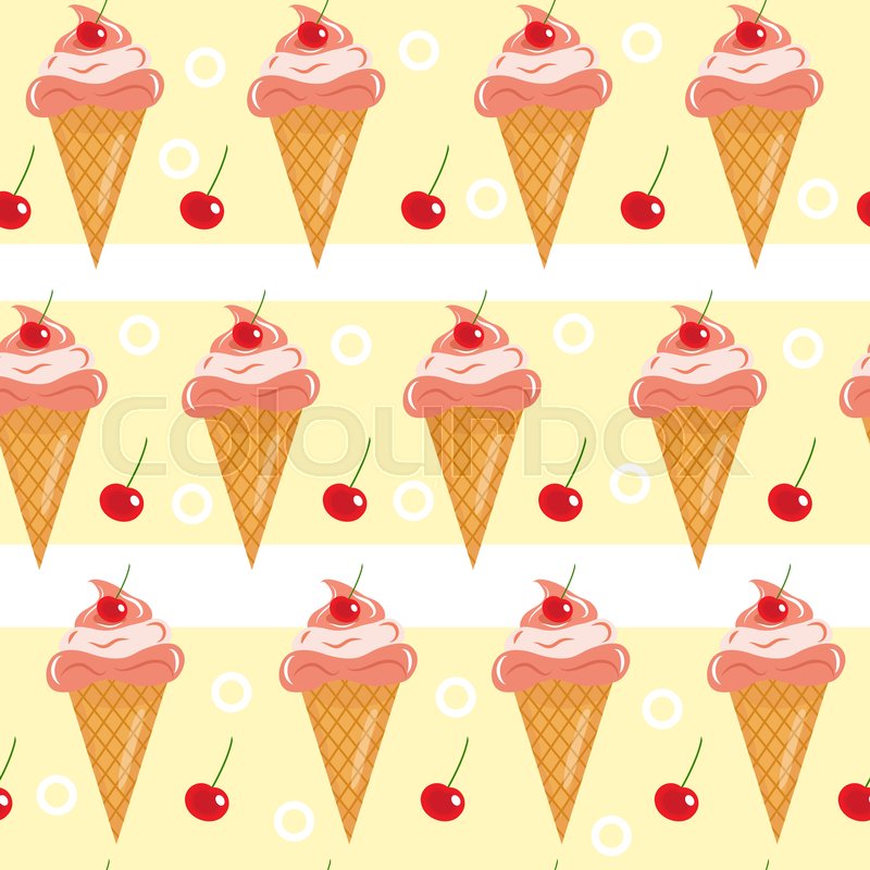 800x800 Sweet Ice Cream Seamless Pattern Stock Vector Colourbox