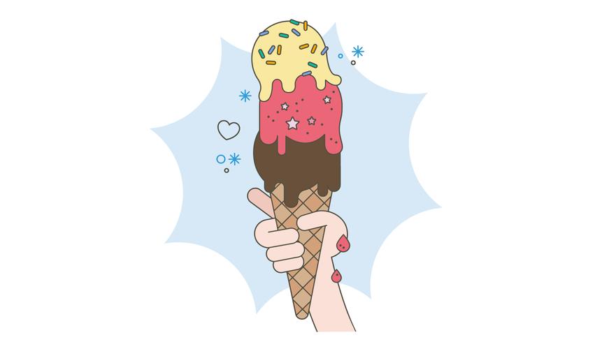 871x490 Ice Cream Cone Vector
