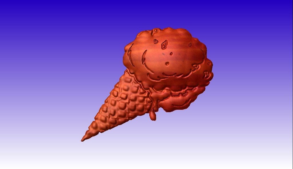 1024x592 Ice Cream Cone Vector Art Cnc Relief Model Cncvectorart