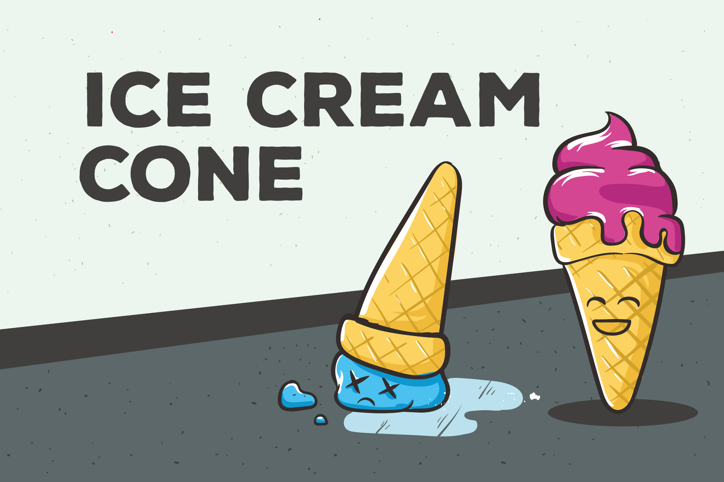 2340x1560 Ice Cream Cone Vector Background Graphic