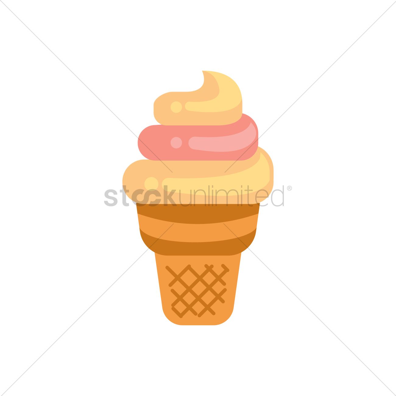 1300x1300 Ice Cream Cone Vector Image