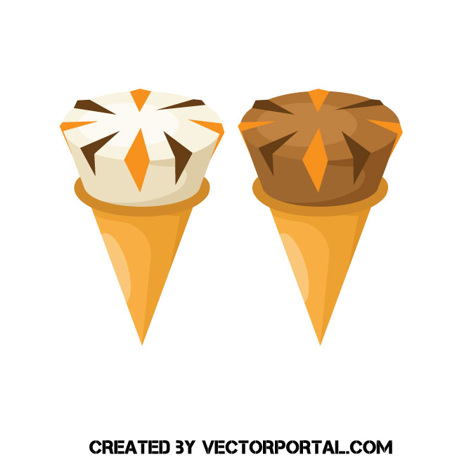 660x660 Ice Cream Cones Vector Clip Art