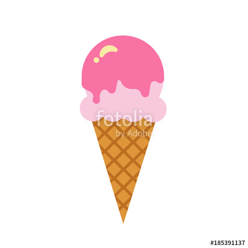 500x500 Ice Cream Design Isolated On Background Ice Cream Cone Vector