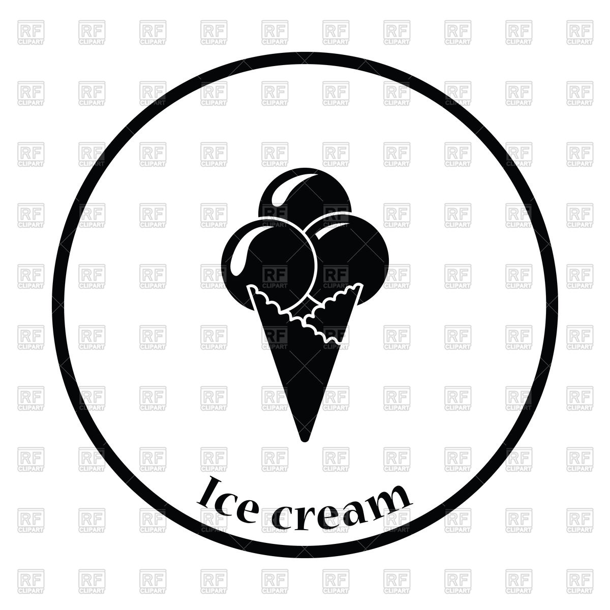 1200x1200 Silhouette Of Ice Cream Cone Vector Image Of Food And Beverages