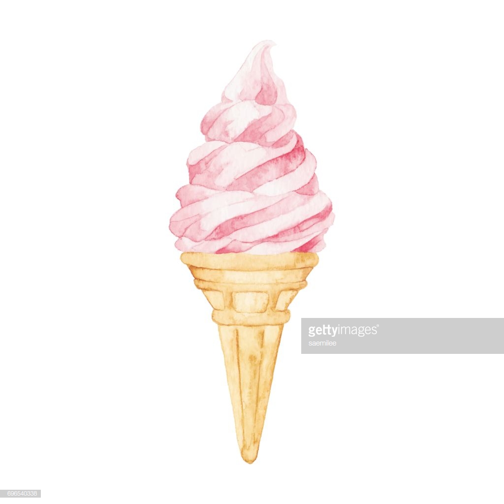 1024x1024 Free Collection Of Watercolor Clipart Ice Cream Cone Download