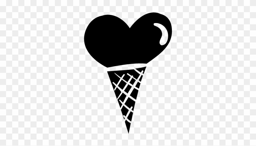 840x481 Ice Cream Cone With Heart Vector