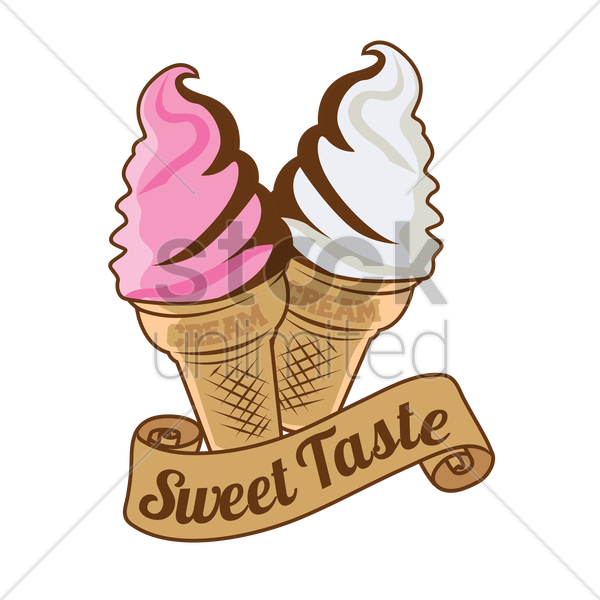 600x600 Ice Cream Cones Vector Image