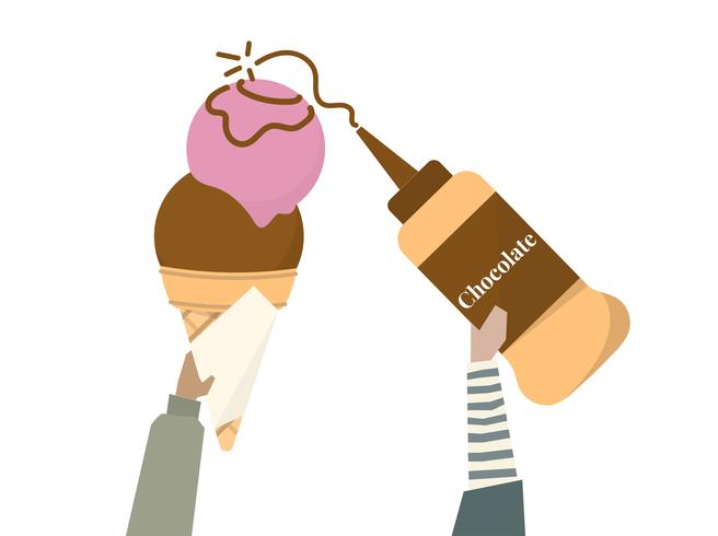 656x490 Illustration Of Ice Cream Cone And Topping