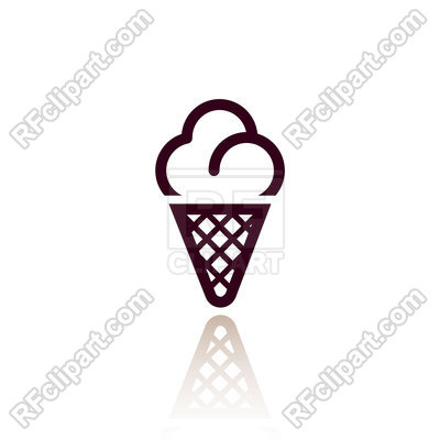 400x400 Simple Cone Ice Cream Icon Vector Image Of Food And Beverages
