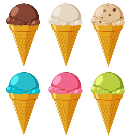 460x490 Different Flavor Icecream In Cone