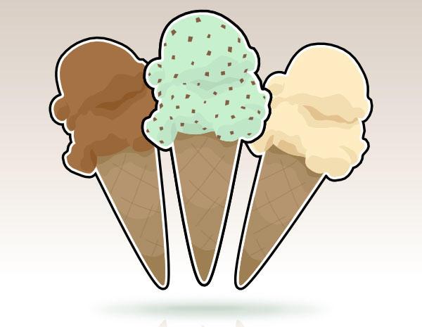 600x465 Free Ice Cream Cones Vector Art