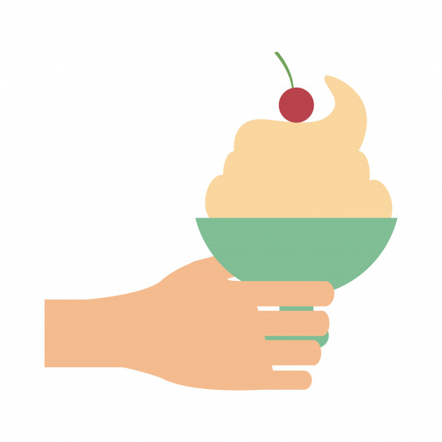 626x626 Hand Holding Ice Cream Cup Vector Premium Download