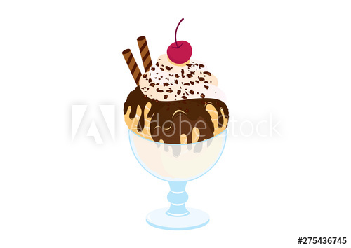 500x354 Hot Fudge Sundae Vector Chocolate Sundae Icon Vector Hot Fudge