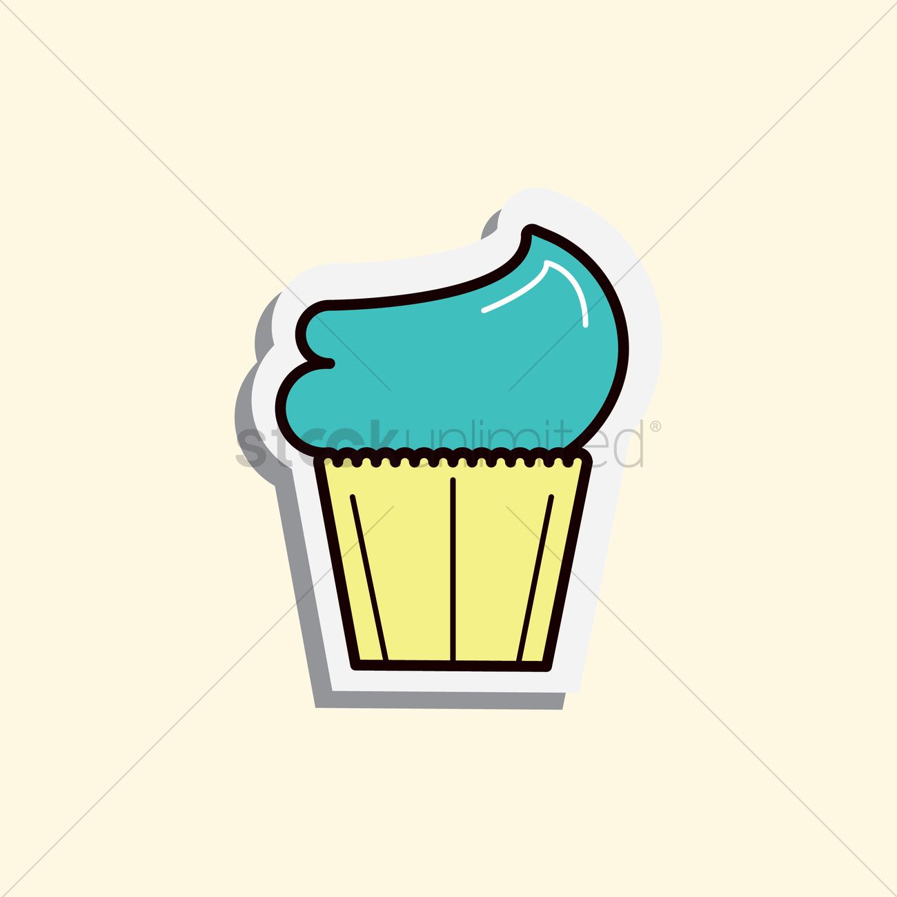 1300x1300 Ice Cream Cup Vector Image