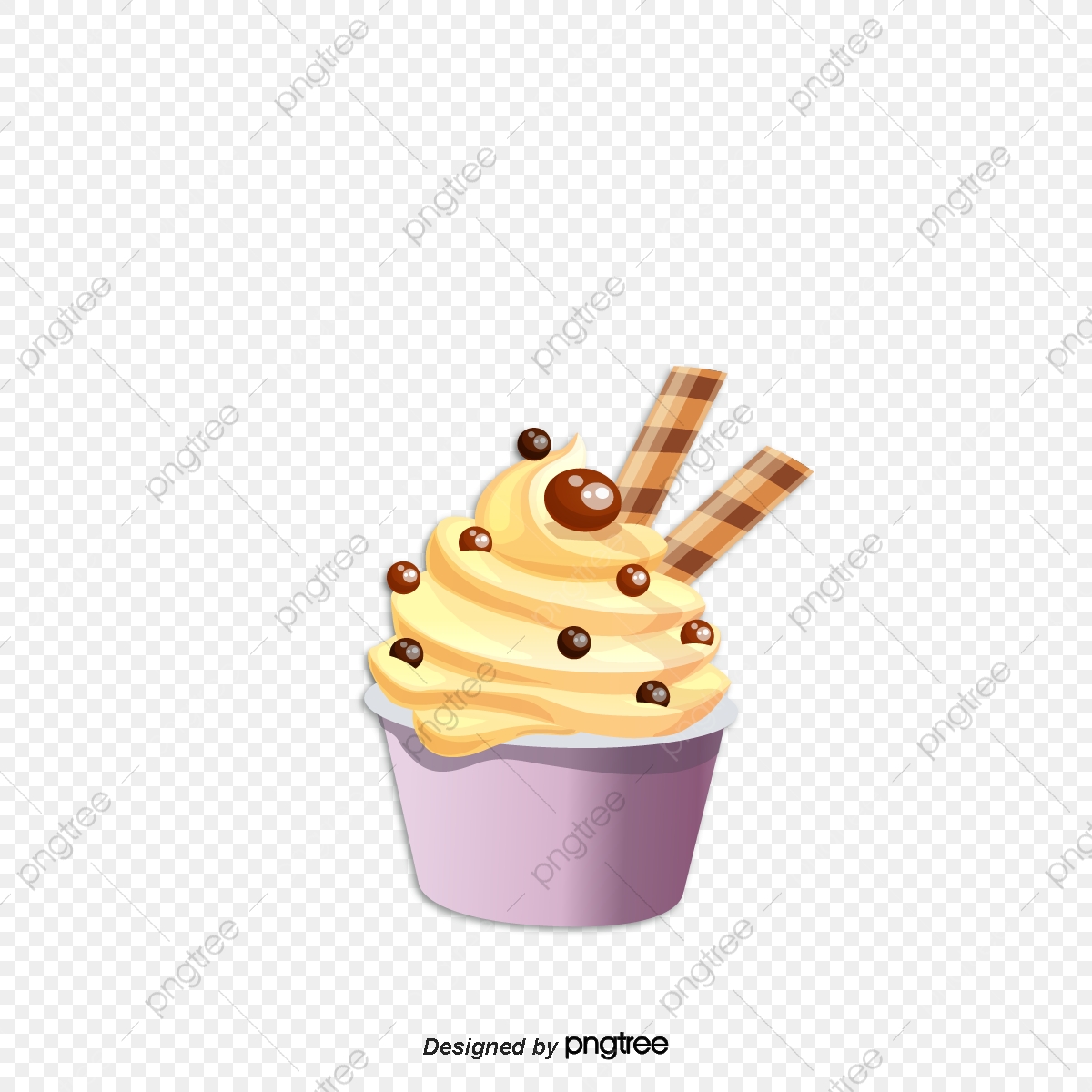 1200x1200 Cartoon Purple Ice Cream Cup, Cartoon, Summer, Chocolate Bar Png