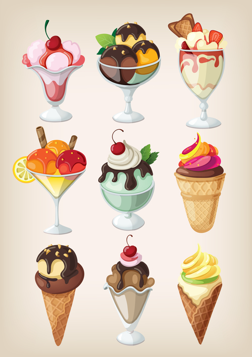500x707 Cup Ice Cream Design Vector Free Download