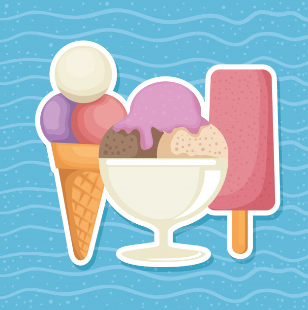 626x629 Delicious Ice Cream Cup Vector Illustration Design Vector