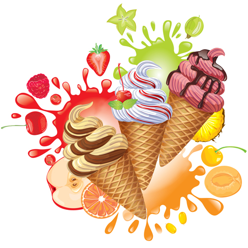 500x500 Different Colored Ice Cream Vector Free Download