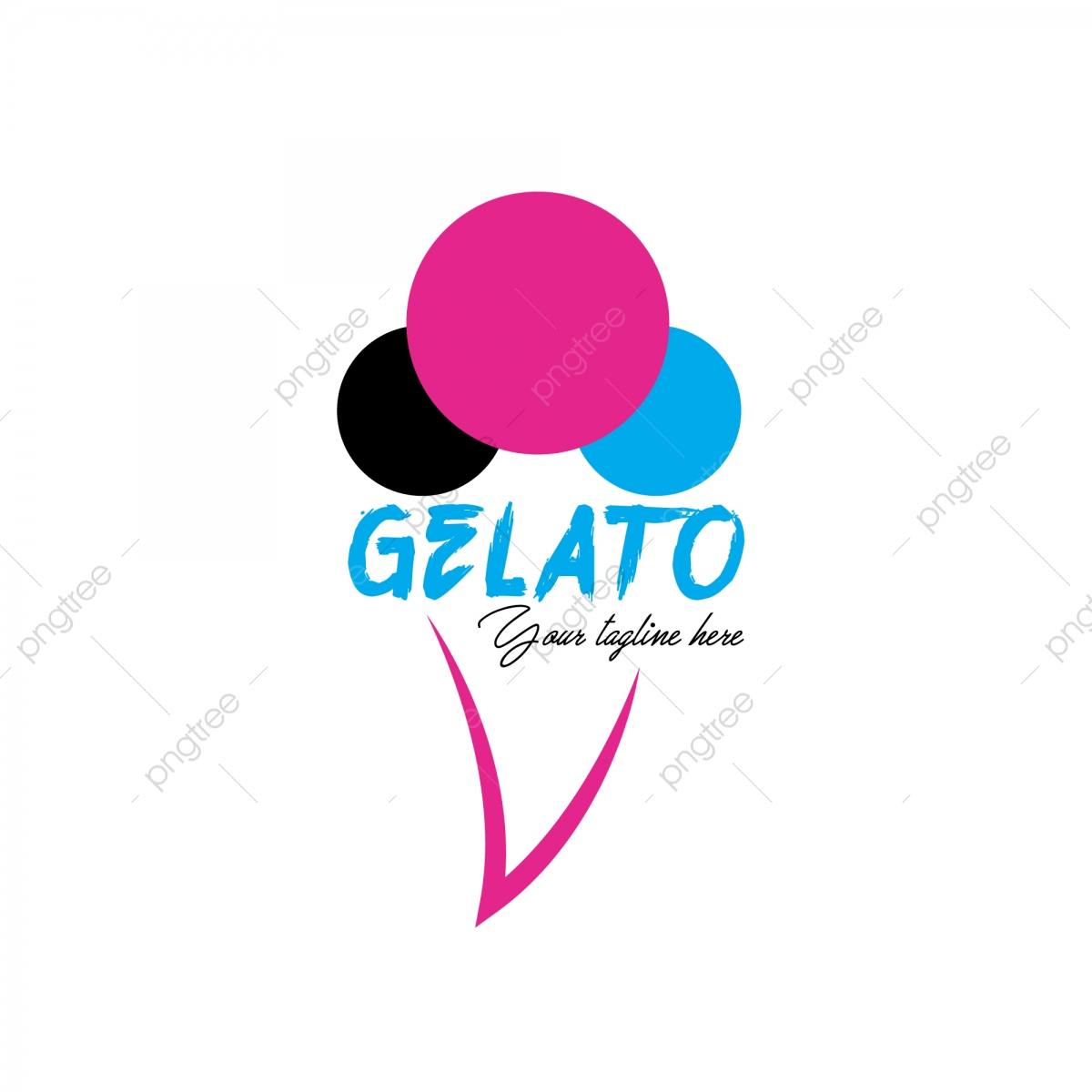 1200x1200 Gelato Ice Cream Logo, Logo, Icon, Cone Png And Vector