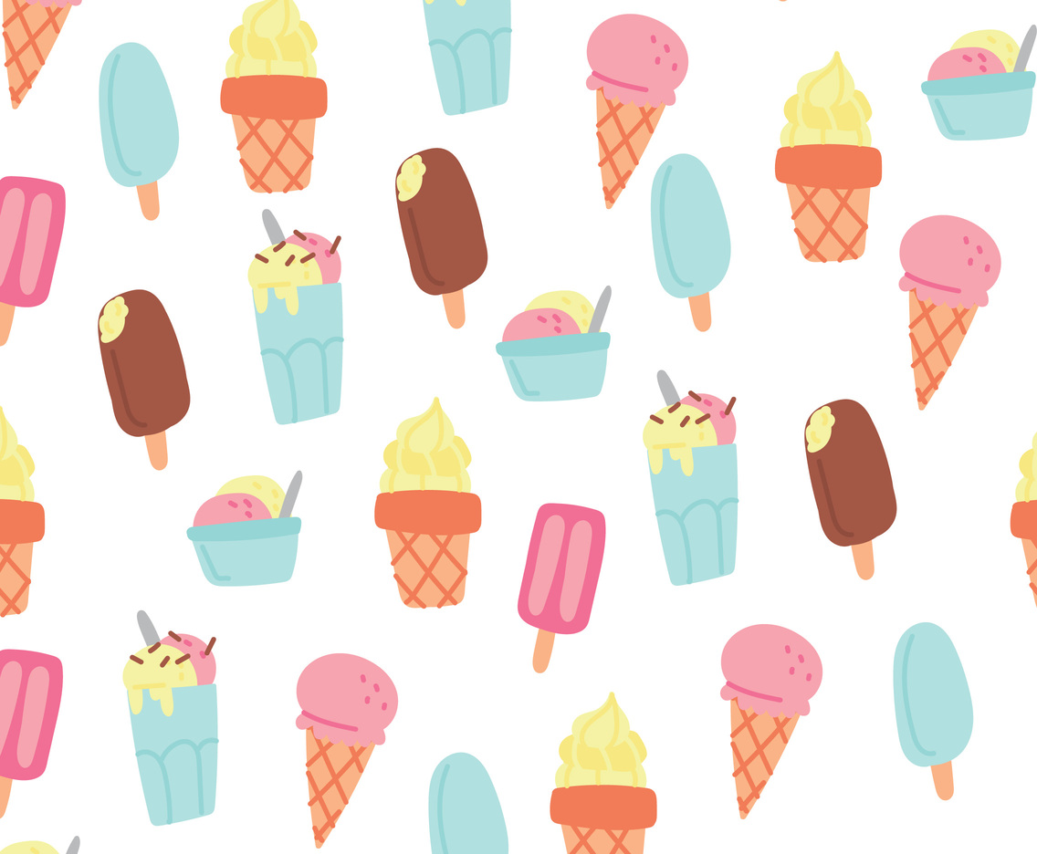 Ice Cream Pattern Vector at Collection of Ice Cream