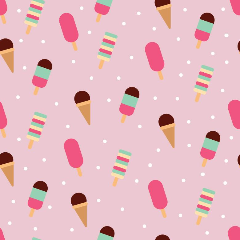 Ice Cream Vector Pattern 780x780 Ice Cream Vector Pattern