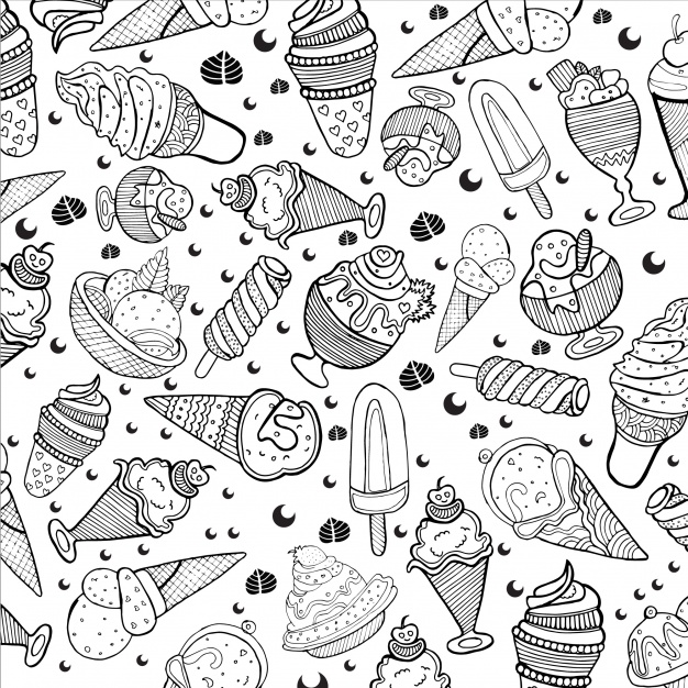 Ice Cream Pattern Background Vector Free Download 626x626 Ice Cream Pattern Background Vector Free Download