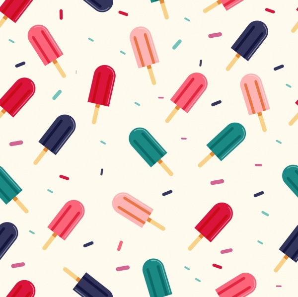Ice Cream Pattern Colorful Repeating Icons Free Vector In Adobe 600x598 Ice Cream Pattern Colorful Repeating Icons Free Vector In Adobe