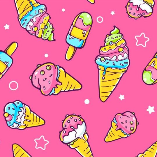 Ice Creams Vector Seamless Pattern Vector Free Download 539x539 Ice Creams Vector Seamless Pattern Vector Free Download