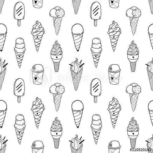 Ice Cream Pattern Vector at Vectorified.com | Collection of Ice Cream ...