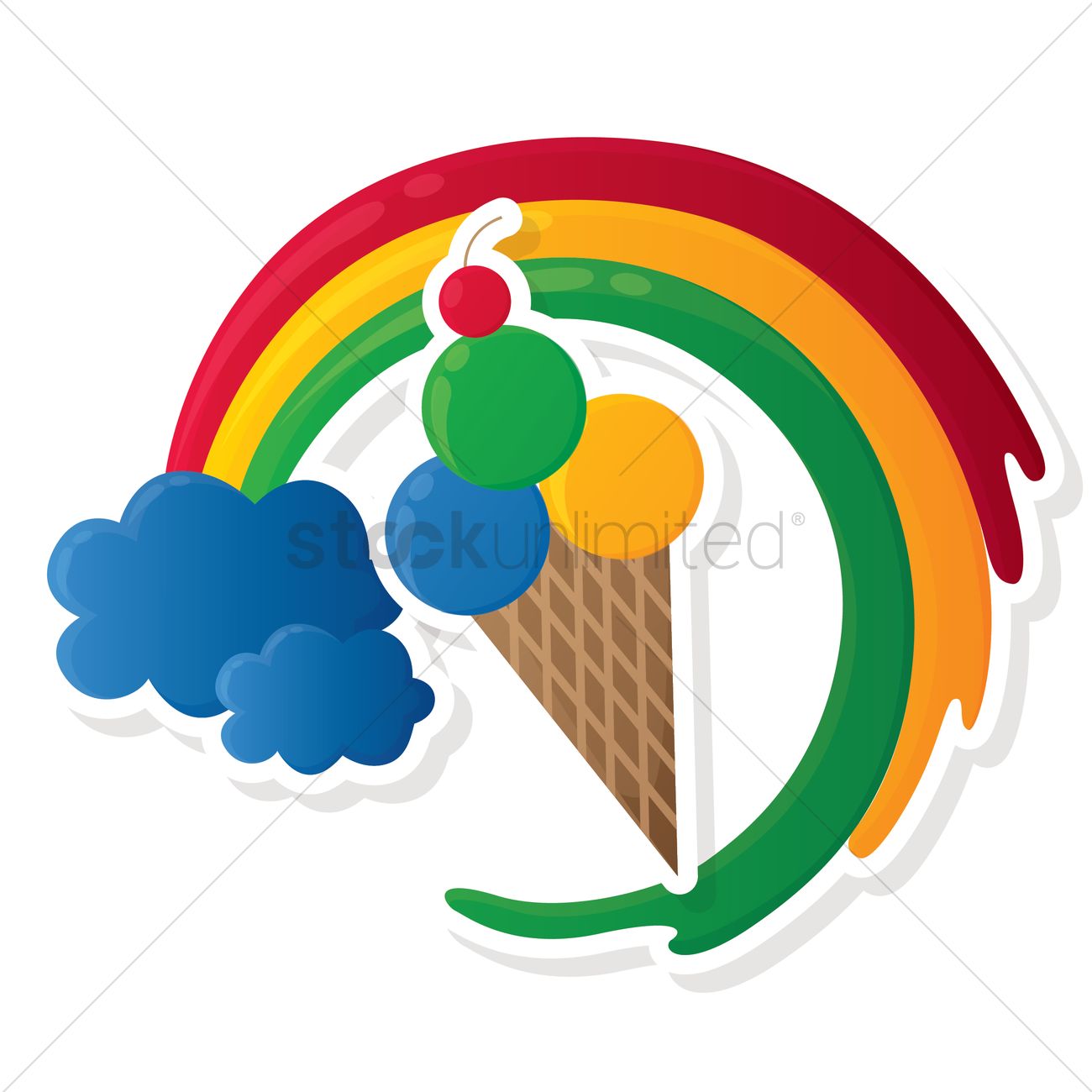 1300x1300 Ice Cream Scoop Vector Image