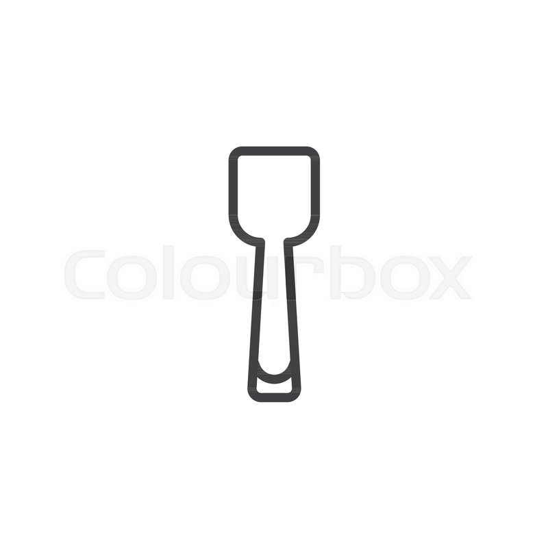 800x800 Ice Cream Scoop Outline Icon Linear Stock Vector Colourbox