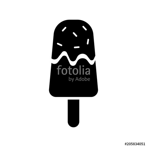 500x500 Ice Cream Icon Silhouette Stock Image And Royalty Free Vector