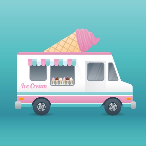 490x490 Ice Cream Truck Vector