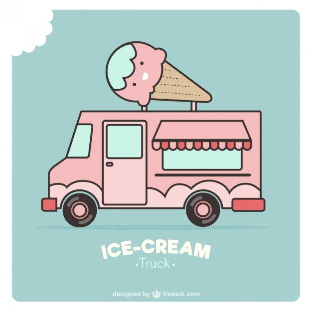 626x626 Ice Cream Food Truck Design Vector Free Download