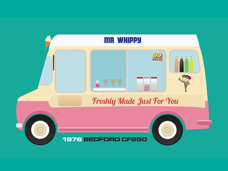 800x600 Bedford Ice Cream Van