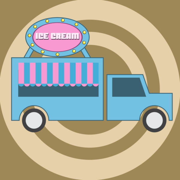 600x600 Ice Cream Truck Vector