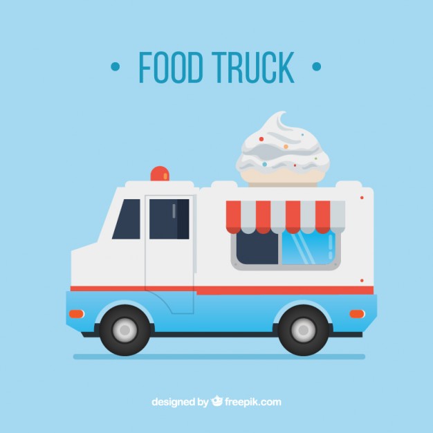 626x626 Vintage Ice Cream Truck Vector Free Download