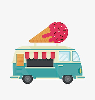 310x327 Watercolor Ice Cream Fast Food Car Free Graphics Uihere