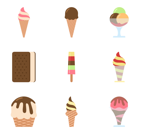 600x564 Ice Cream Icons