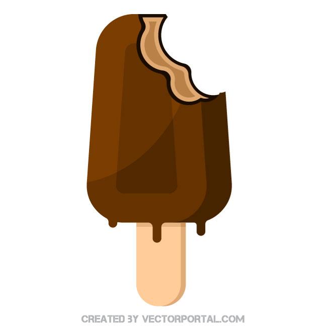 660x660 Bitten Ice Cream Vector Image