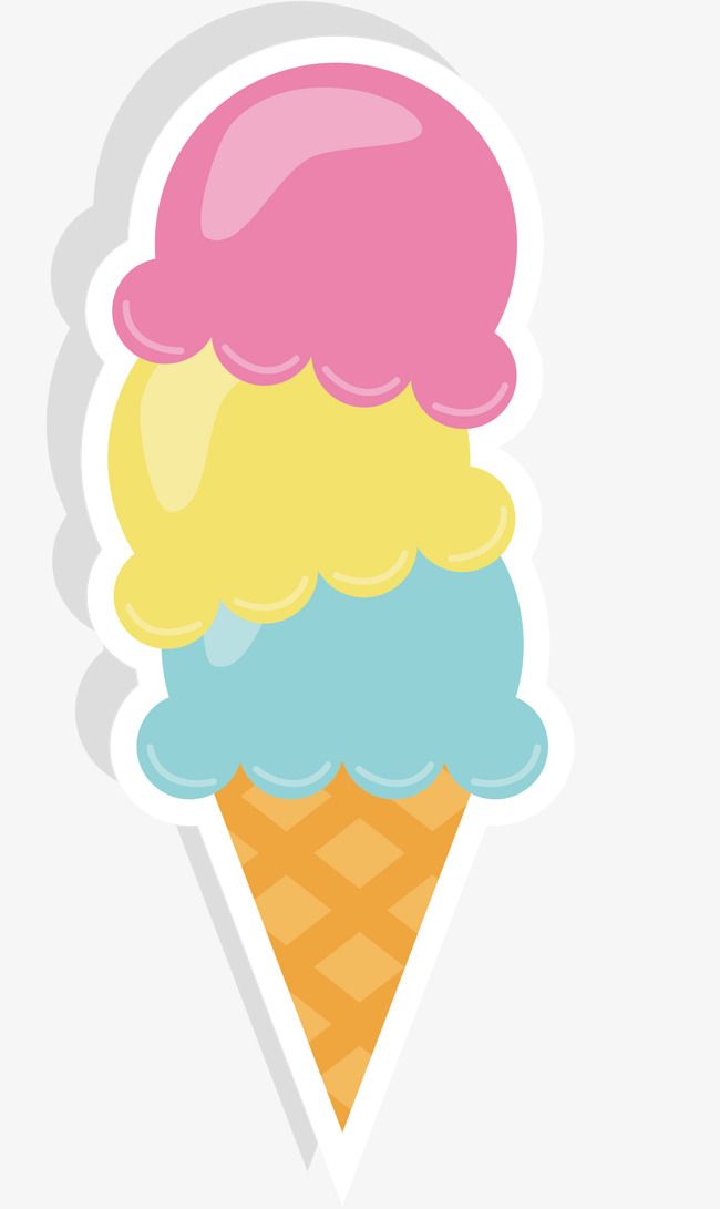 650x1091 Vector Hand Painted Ice Cream, Vector Diagram, Hand Drawing, Color