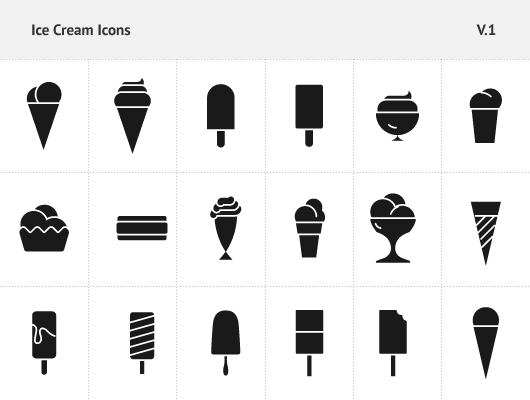 530x400 Ice Cream Icons