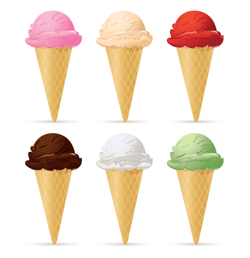 500x515 Vivid Ice Cream Design Elements Vector Free Download