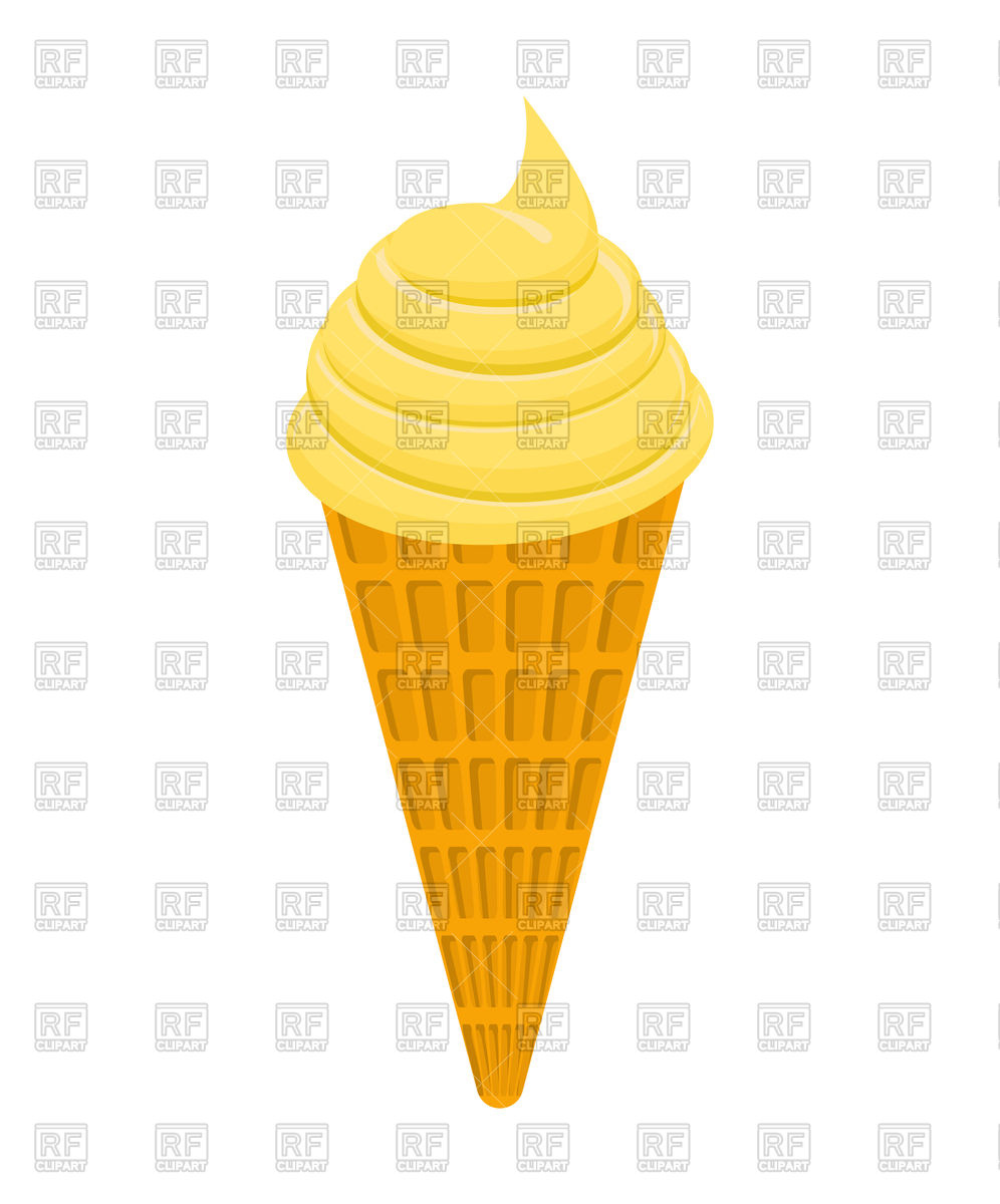996x1200 Yellow Cone Ice Cream Vector Image Of Food And Beverages